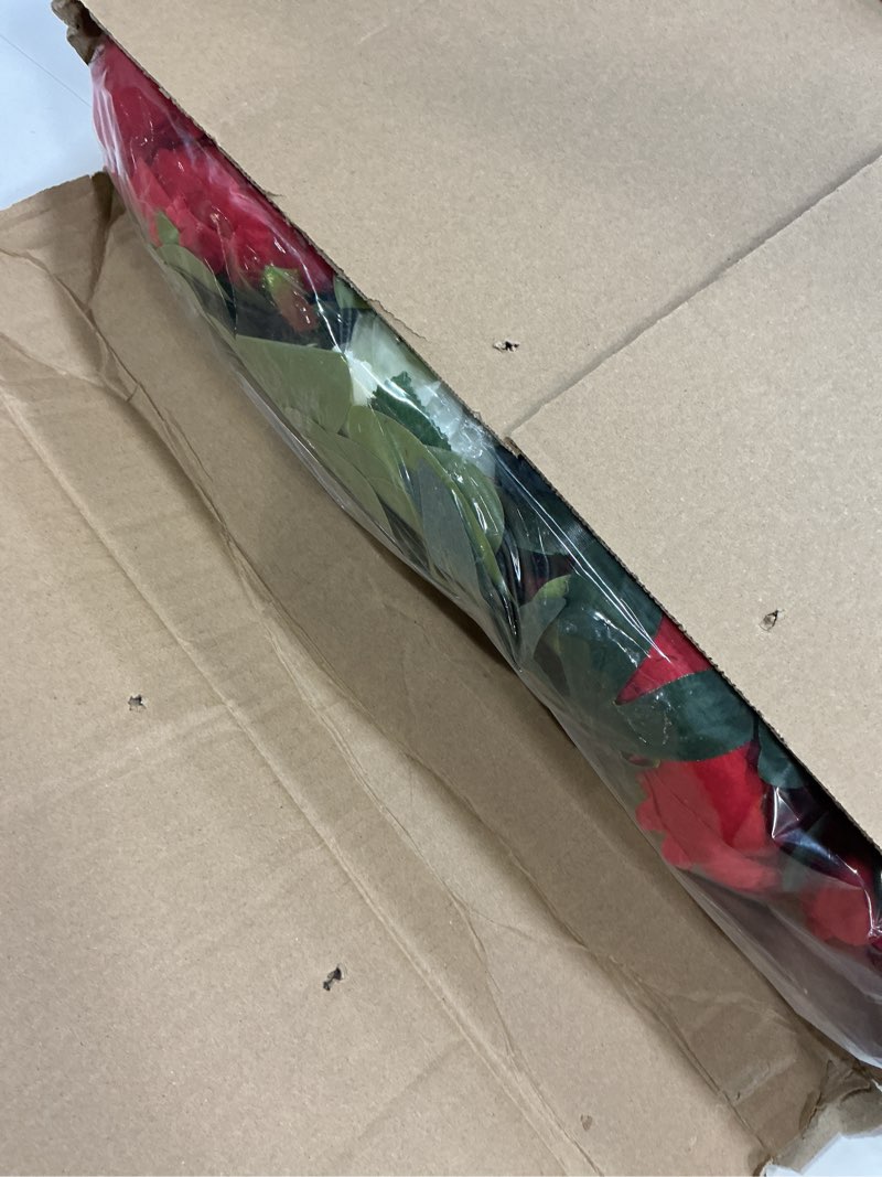 Condition photo showing New/Like New for cemetery wreaths for graves,christmas wreath for cemetery,memorial day grave wreath,headstone wreaths on metal stand,spring artificial flower wreath:red peony,white rose