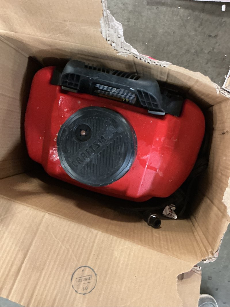 Condition photo showing As Is for craftsman 4 gal sprayer backpack sprayer