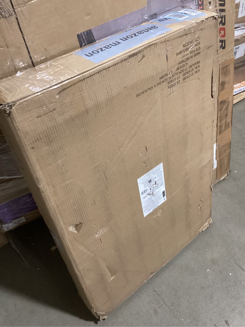 Condition photo showing Good Condition for Amazon Basics Bed Frame with Storage, Foldable Metal Platform, Sturdy Steel, No Box Spring Needed, 18 Inches High, Tool-Free Setup, Queen Size, Black Queen 18 Inch ( Foldable)