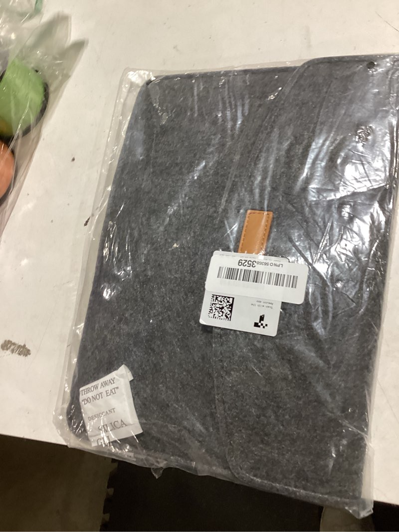 Condition photo showing Good Condition for moko 9-11 inch felt tablet sleeve bag carrying case slim ipad sleeve | fits ipad air 11-inch m2, ipad pro 11-inch m4, ipad 10th 10.9, ipad 9/8/7th 10.2 and ipad air 5/4th 10.9, dark gray 9-11" felt sleeve case dark gray