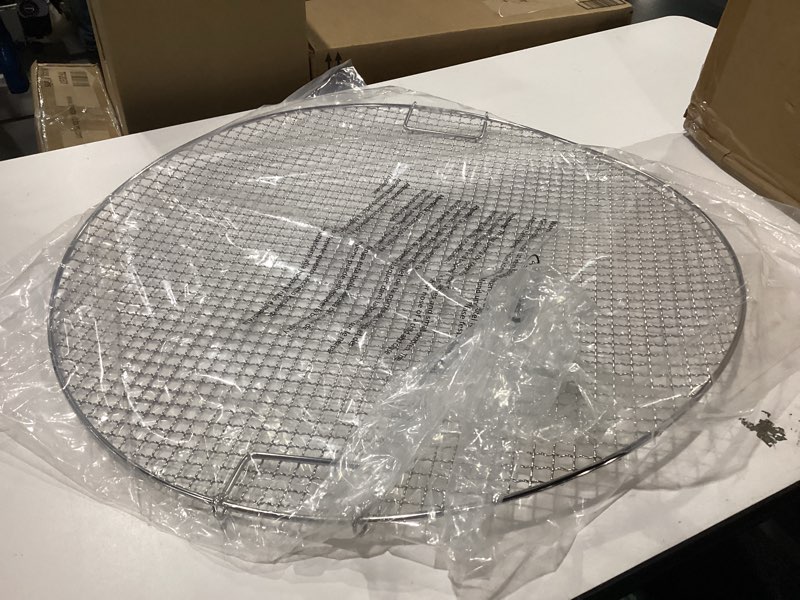 Condition photo showing Good Condition for similar to stock photo only fire bbq solid stainless steel rod foldable cooking grates for grill, fire pit, 36-inch