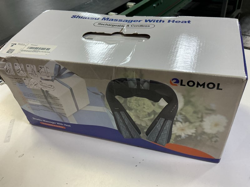 Condition photo showing New/Like New for Neck Shoulder Massager with Heat - Rechargeable Back and Neck Massage Pain Relief Deep 5D Tissue Shiatsu Kneading Massager for Shoulder Back Leg Gifts for Mom Dad Men Women Her Him