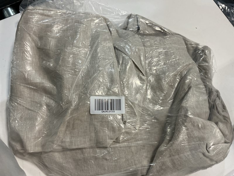 Condition photo showing Good Condition for european linen duvet cover set, king/cal king, natural chambray