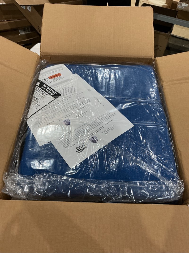 Condition photo showing Good Condition for blue wave gold 15-year 12-ft x 20-ft rectangular in ground pool winter cover 25' x 17' (rectangular)