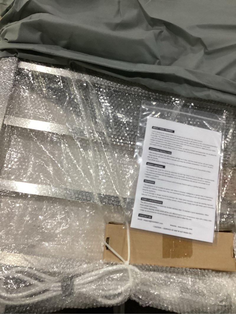 Condition photo showing New/Like New for Towel Warmer Brushed Nickel for Bathroom Wall Mounted Bath Towel Heater Plug-in Square 6 Bars Drying Rack Stainless Steel Electric Heated Towel Rack 80W 27.48x21.57x2.17inches ETW13