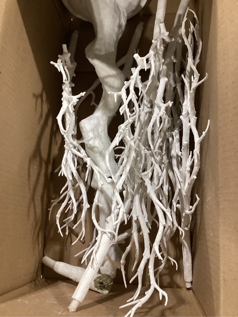 Condition photo showing As Is for NUPTIO Artificial Christmas Tree Branch: 3.44 feet Tall White Manzanita Tree Halloween Centerpiece Wedding Centerpieces for Tables - Decorative Ornament Display Tree Branches for Weddings (1 Pc) 3ft 5in - 1 Pc White