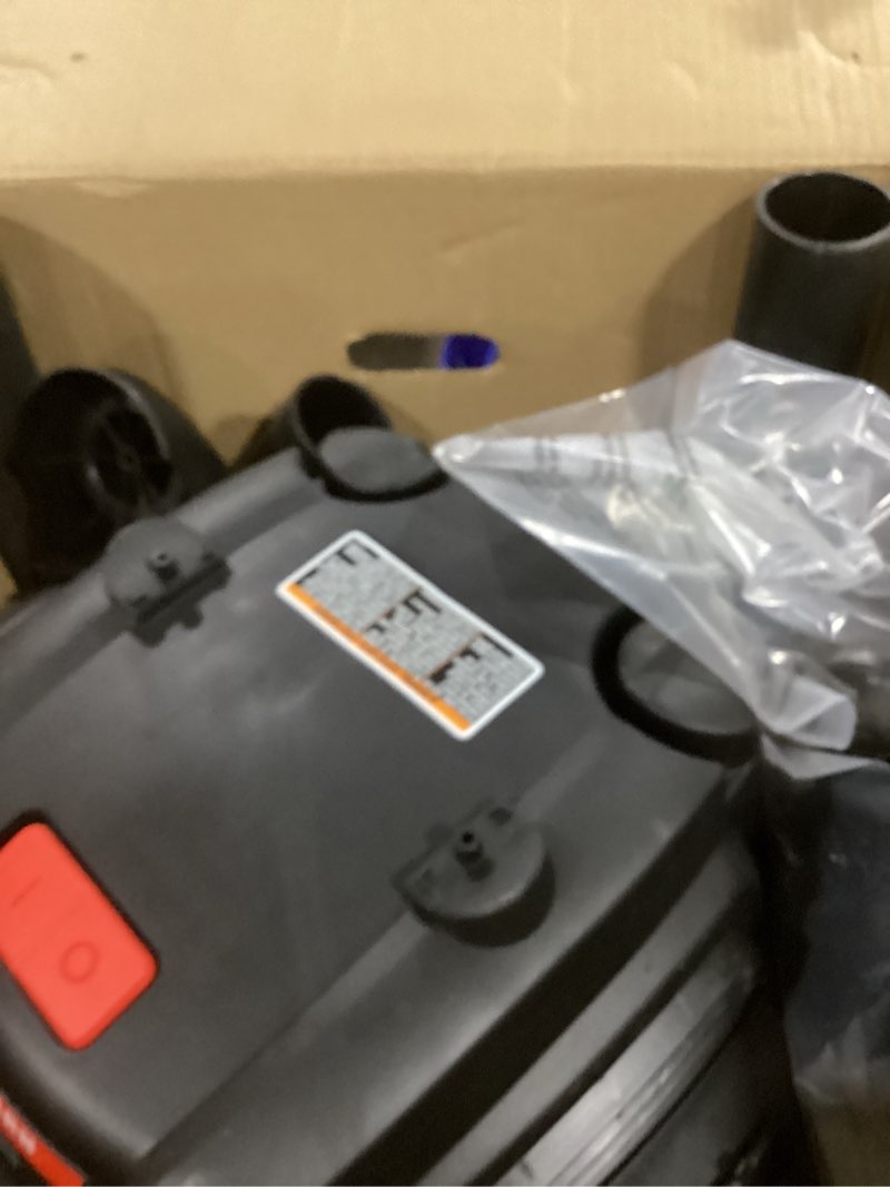 Condition photo showing As Is for CRAFTSMAN CMXEVBE17594 12 Gallon 6.0 Peak HP Wet Dry Vac, Portable Shop Vacuum Wet and Dry with Filter, Dust Bag, Hose and Attachments for Home Projects & Renovations