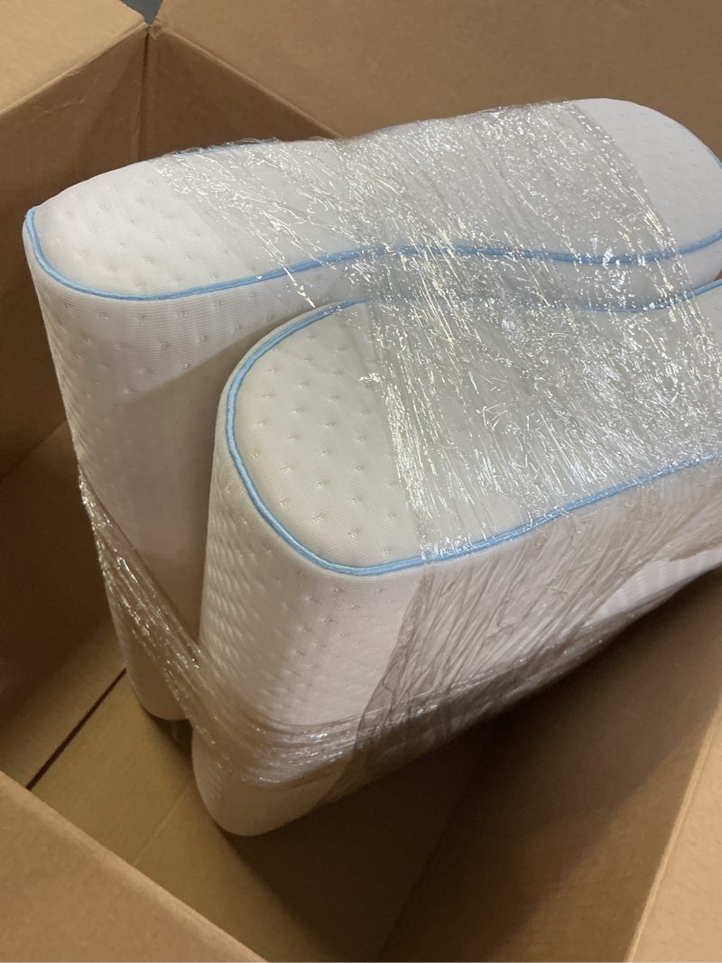 Condition photo showing As Is for Tempur-Pedic TEMPUR-Neck Pillow, Standard Profile-2-Pack, Medium Profile, White 2 Count Medium Profile 2
