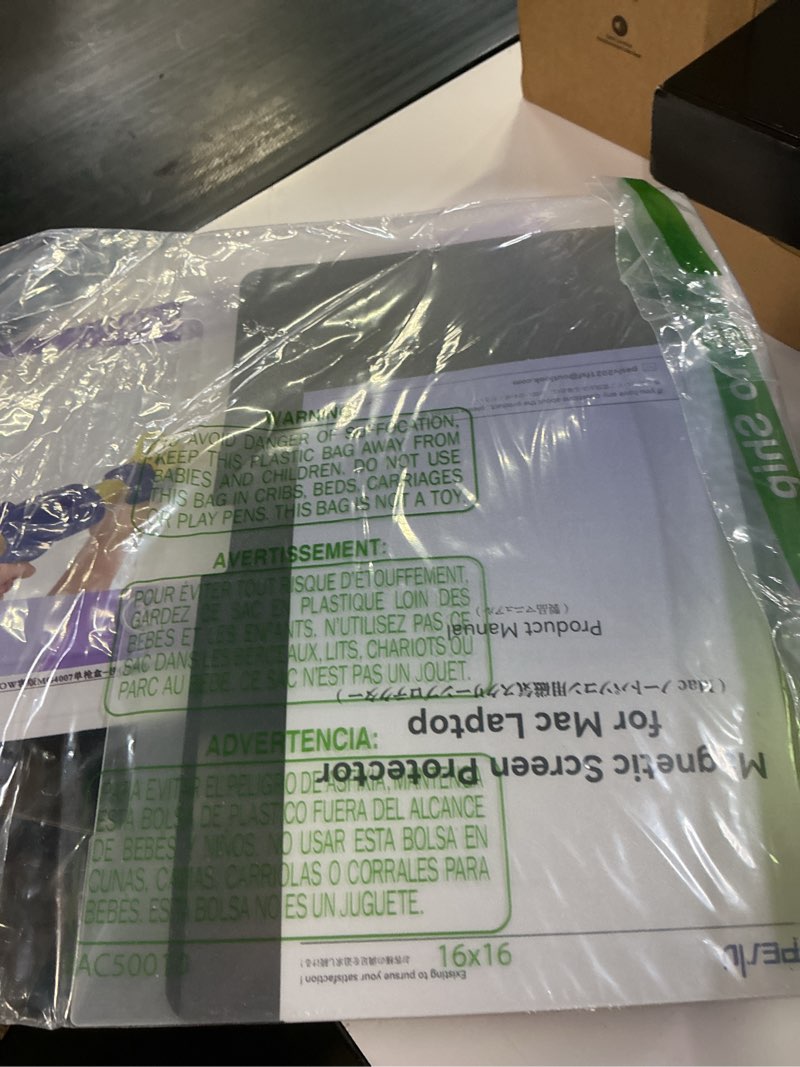Condition photo showing As Is for peslv magnetic privacy screen for macbook air 13.6/13 inch (2022-2026, m2, m3, m4, m5), removable matte anti glare blue light protector private security filter for 13.6inch mac laptop computer black macbook air 13.6/13 inch(2022-2026)