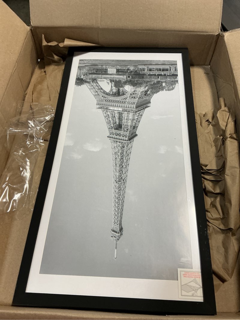 Condition photo showing Good Condition for upsimples 11x22 newspaper frame, display pictures 10x20 with mat or 11x22 without, wall hanging photo frame, black, 1 pack black 11x22