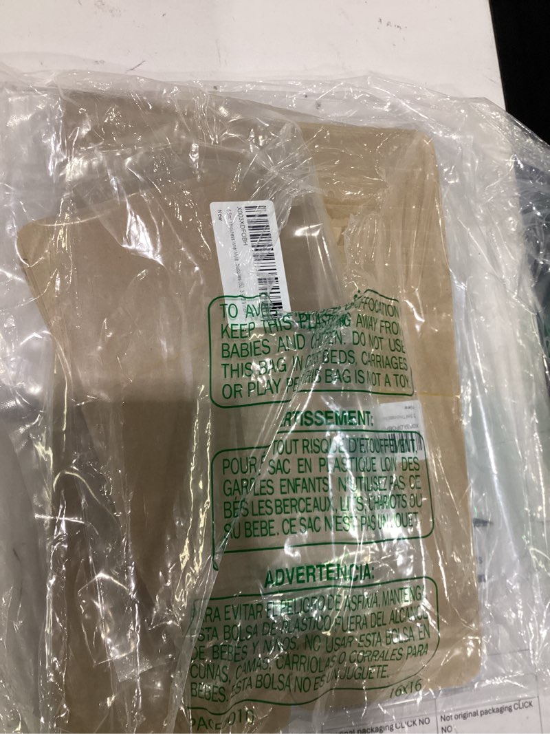 Condition photo showing Good Condition for pabck mylar foil kraft paper resealable bags food storage 50pcs 3.9x5.9inch | inner aluminum foil kraft paper bag zipper self seal 5.5mil airtight for candy chocolate snacks treats sample seeds packaging 50 3.9x5.9 inch