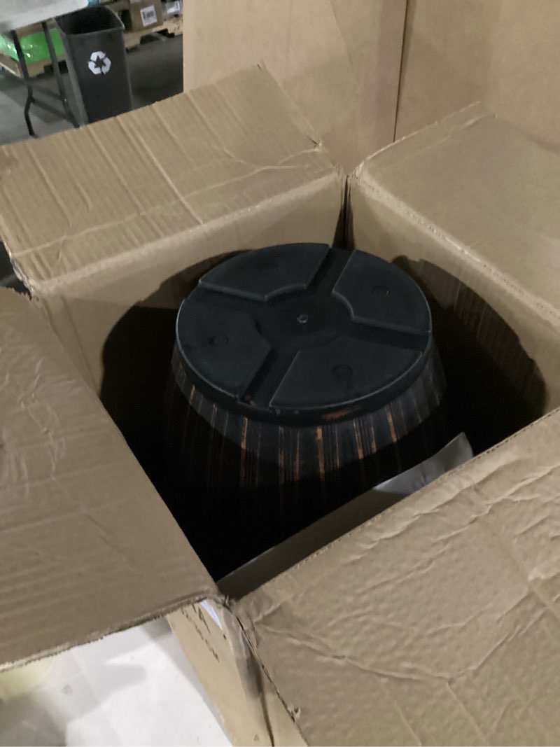 Condition photo showing Good Condition for 8 pack 12 inch large plant pots with drainage holes & saucer,plastic flower pots,garden pots for indoor & outdoor plants bronze 01