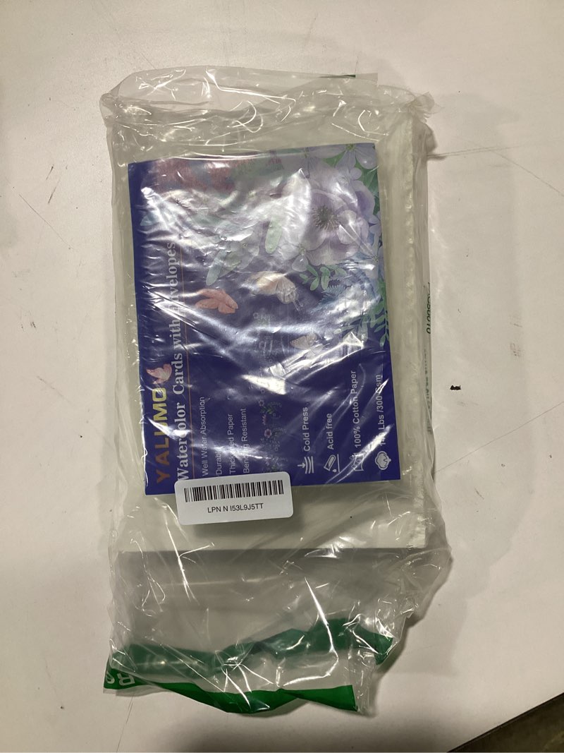 Yalumo 60 Sets Watercolor Cards with Envelopes, Foldable Blank 5x7 Inch 140lb/300gsm 100% Cotton Col