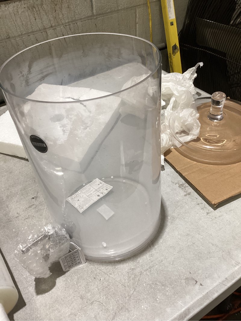Condition photo showing Good Condition for style setter beverage dispenser with stand - 2.5 gallon large countertop glass drink dispenser w/spigot & lid - party drink dispenser for sweet tea lemonade punch water, juice dispensers for parties clear with stand
