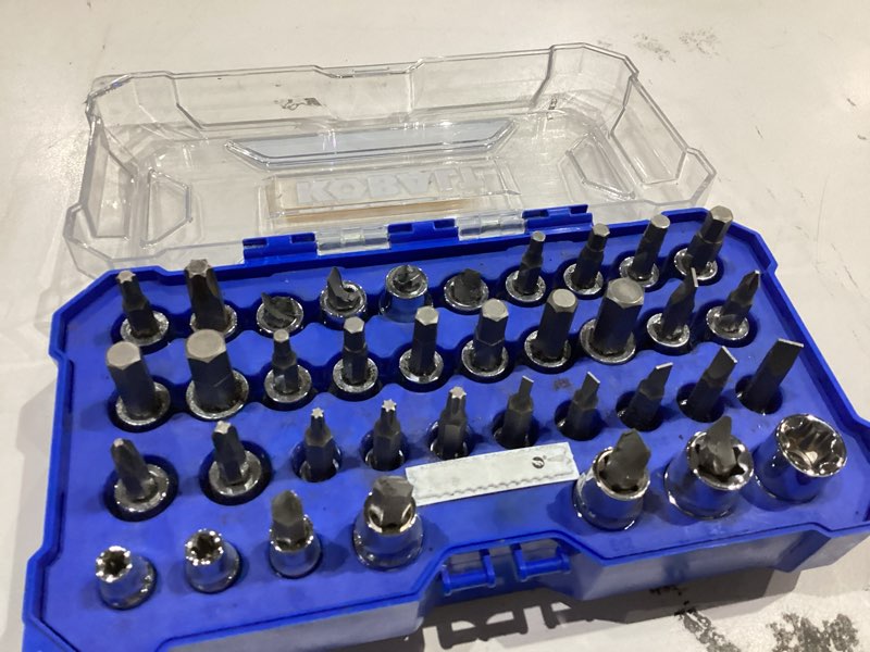 Condition photo showing As Is for kobalt 37 pc bit driver socket set