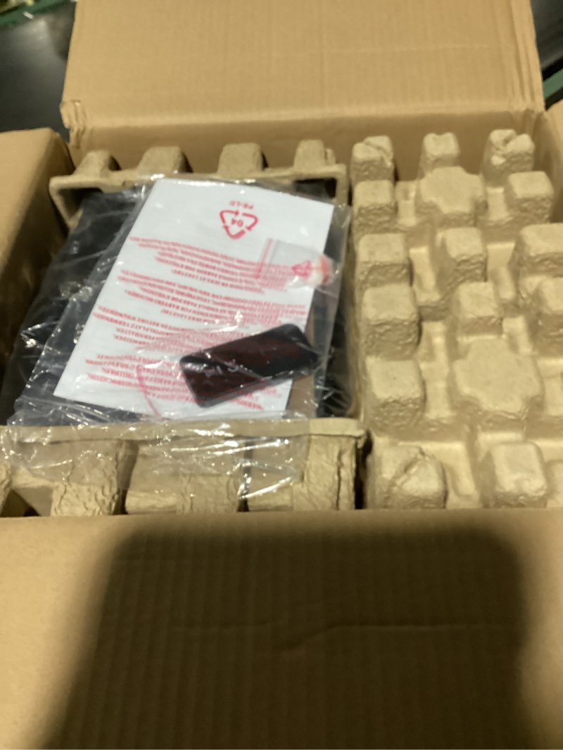 Condition photo showing As Is for 10 in 1 Record Player with External Speakers, 3 SpeedTurntable with AM/FM Radio, CD & Cassette Player, Bluetooth, USB/SD Playback, Remote Control, Black T408-Black