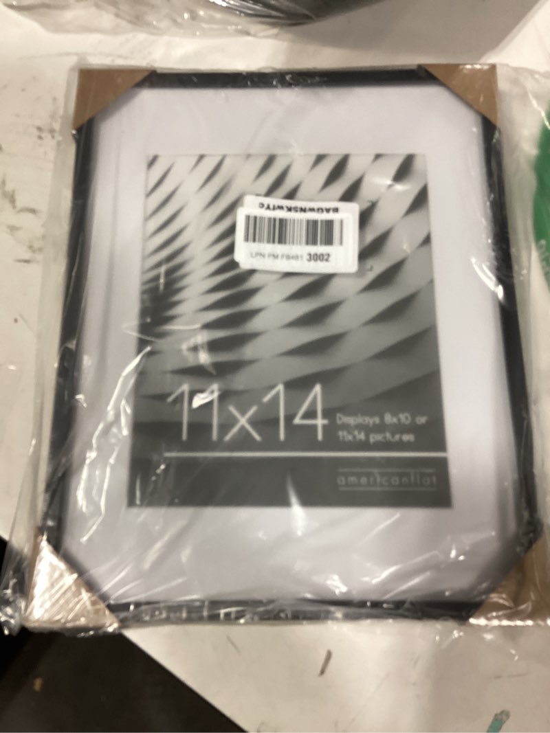 Condition photo showing Good Condition for FIXSMITH 11x14 Picture Frame 2 Pack, Photo Frame with HD Plexiglass, Display Pictures 8x10 with Mat or 11x14 Without Mat, Black Picture Frames Collage Wall Decor, Gallary Wall Frame 2 11"×14"