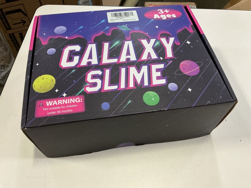 Condition photo showing New/Like New for slime 88 pack galaxy slime kit, slime advent calendar party favors for kids, non sticky, soft sludge toy mini slime bulk for boys girl, birthday stuffers, stress relief, goodie bags