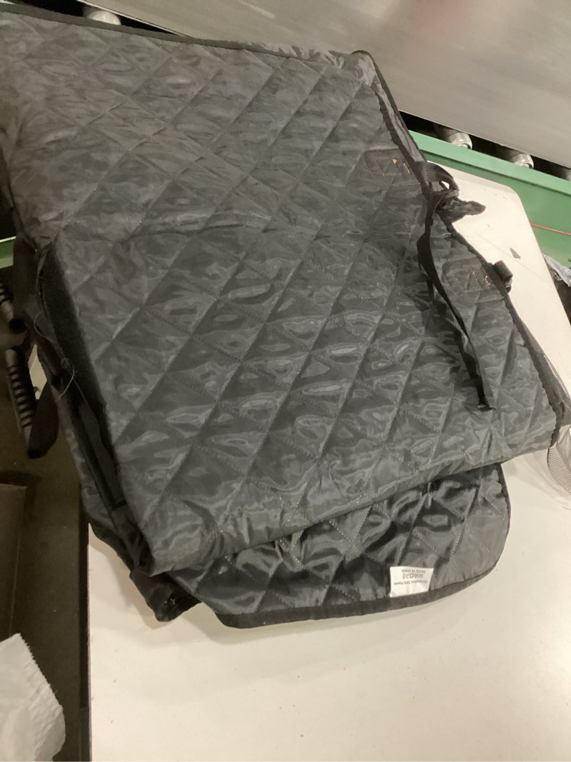 Condition photo showing As Is for smatto dog car seat cover for back seat, hard bottom back seat extender supports 400lbs, waterproof 