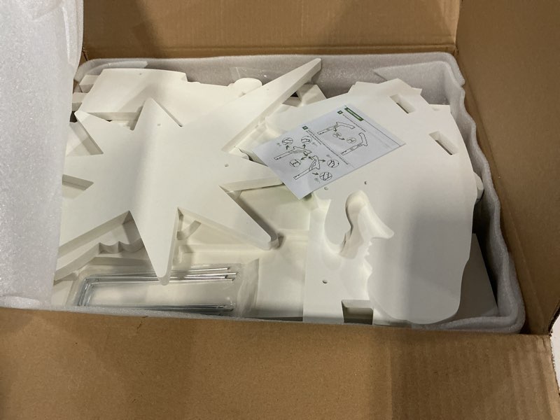 Condition photo showing Good Condition for All-Weather 4ft Outdoor Nativity Scene, Waterproof, Weather-Resistant Decor, Christmas Holy Decor Family Yard Nativity Set, Easy to Assemble & Store PVC - White