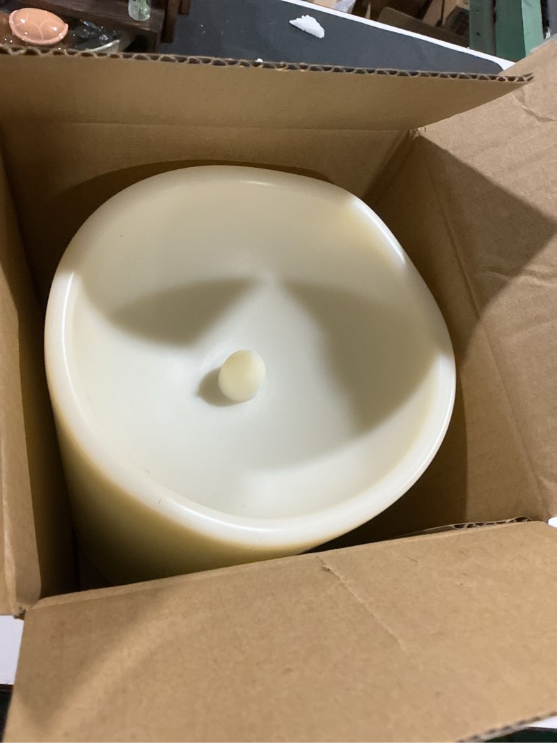 Condition photo showing Good Condition for homemory 6" x 12" extra large outdoor waterproof candle with auto 6-hour timer, ivory plastic made, long last for half a year extra large, 6"x12"