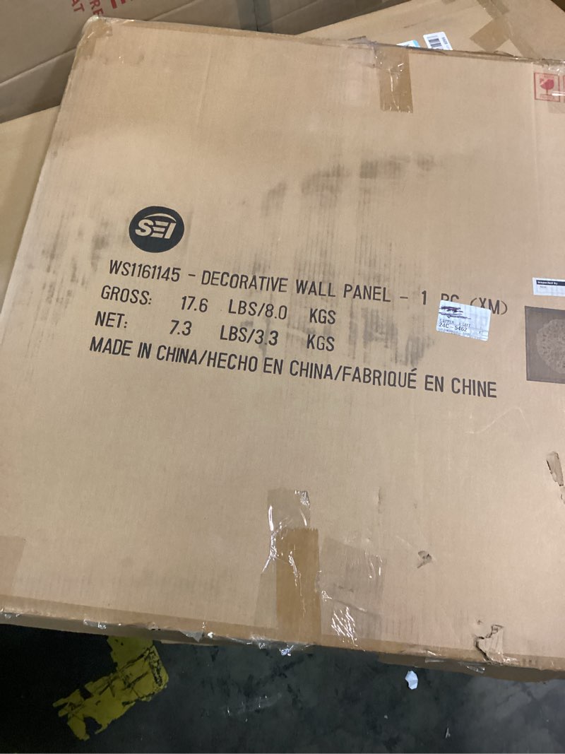 Condition photo showing New/Like New for sei furniture heraldi distressed wall décor panel, natural