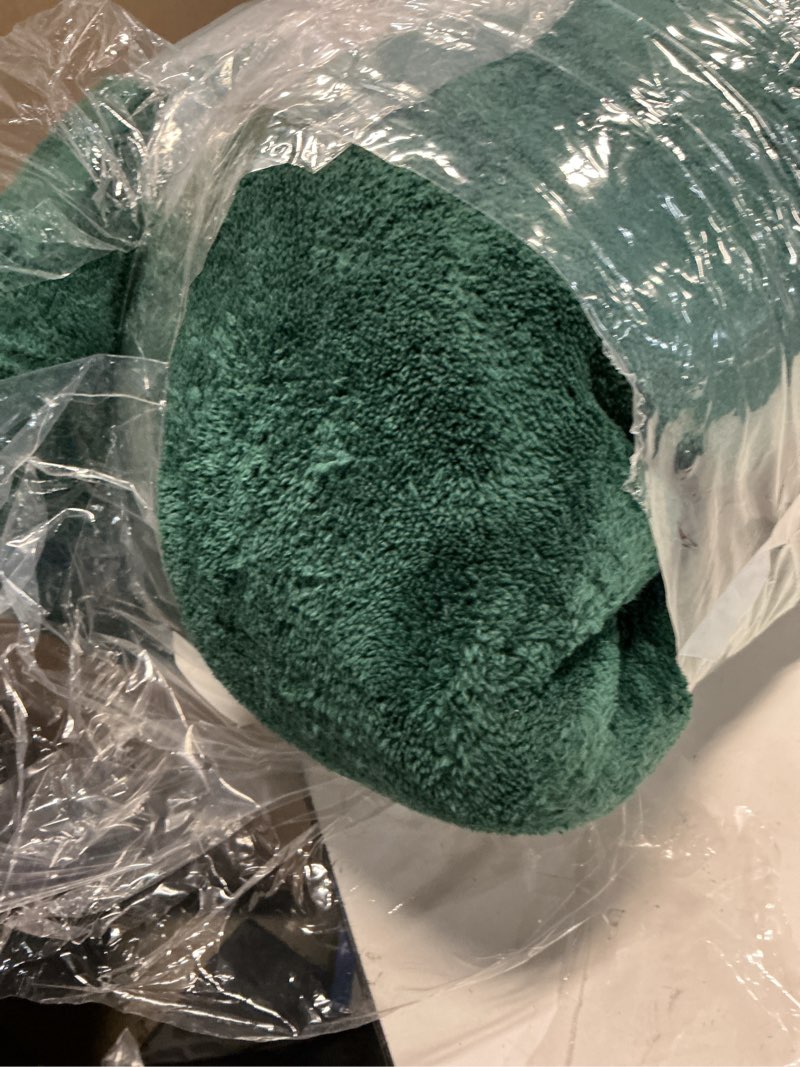 Condition photo showing As Is for AAFKK Large Modern Area Rugs for Living Room Bedroom, 6x9 Feet Dark Green Ultra Soft Thickened Memory-Foam Indoor Rug, Comfy Aesthetic Solid Minimalist Carpets for Girls Boys Nursery Dorm Home Decor Dark Green 6x9 Feet