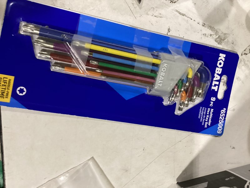Condition photo showing As Is for Kobalt Diamond Tip Assorted Torx (star) 9 -Pieces Hex key set