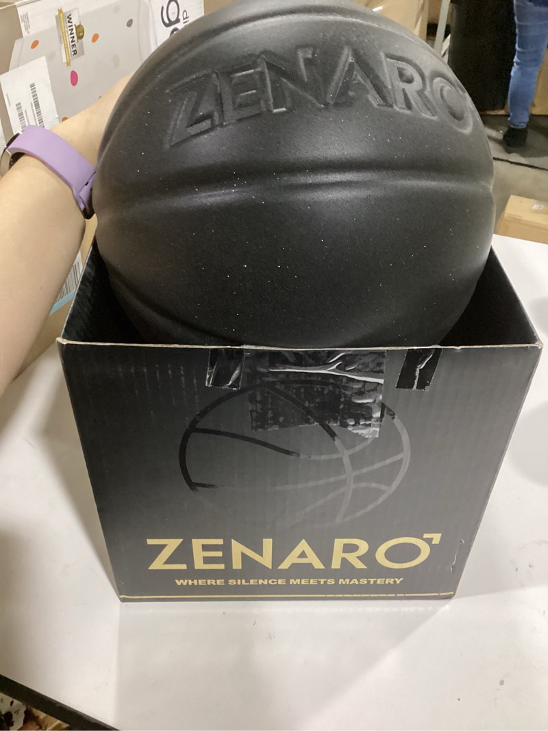 Condition photo showing Good Condition for Zenaro Pro Silent Basketball Perfected - Size 7 (29.5”), Non-Compressed, 3D Sculpted Groove for True Bounce & Control, Real Game-Weight Indoor Basketball, Durable Airless Foam, Premium Gift Box