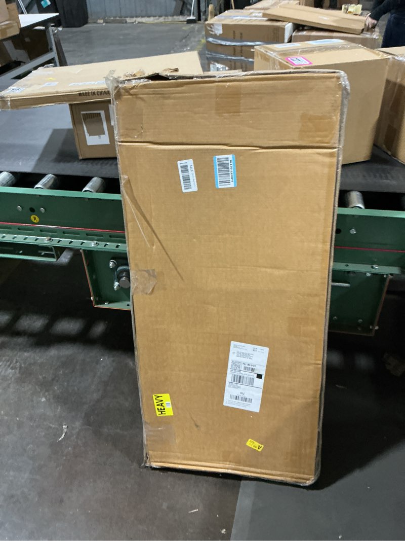 Condition photo showing As Is for Metal Storage Locker White Mini Locker Lockable Bathroom Storage Cabinet for Dining Room,Living Room, Entryway, Kitchen H49.21'' (White)