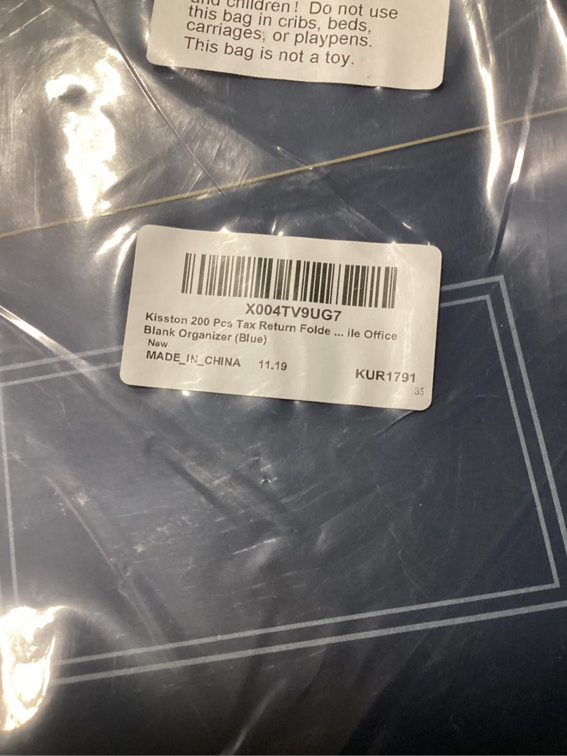 Condition photo showing New/Like New for Kisston 200 Pcs Tax Return Folders Bulk 2 Pocket Gold Foil Stamped Income Tax Folders with Labels Bu