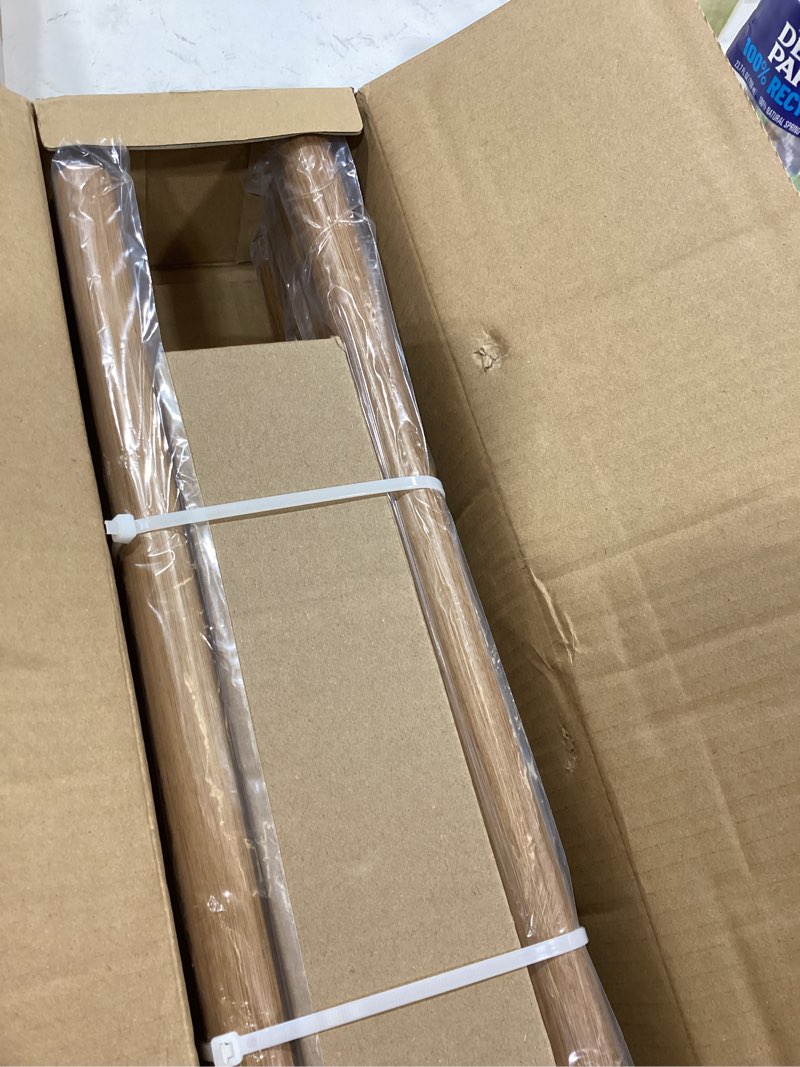 Condition photo showing Good Condition for 2 Pack Imitation Wood Grain Ball Curtain Rods for Windows 48 to 84 Inch,1 Inch Heavy Duty Adjustable Wood Curtain Rod,Boho Decorative Drapery Rods Set with Brackets,Size:36''-88'' 36'' - 88'' (2 Pack) Imitation Wood Grain