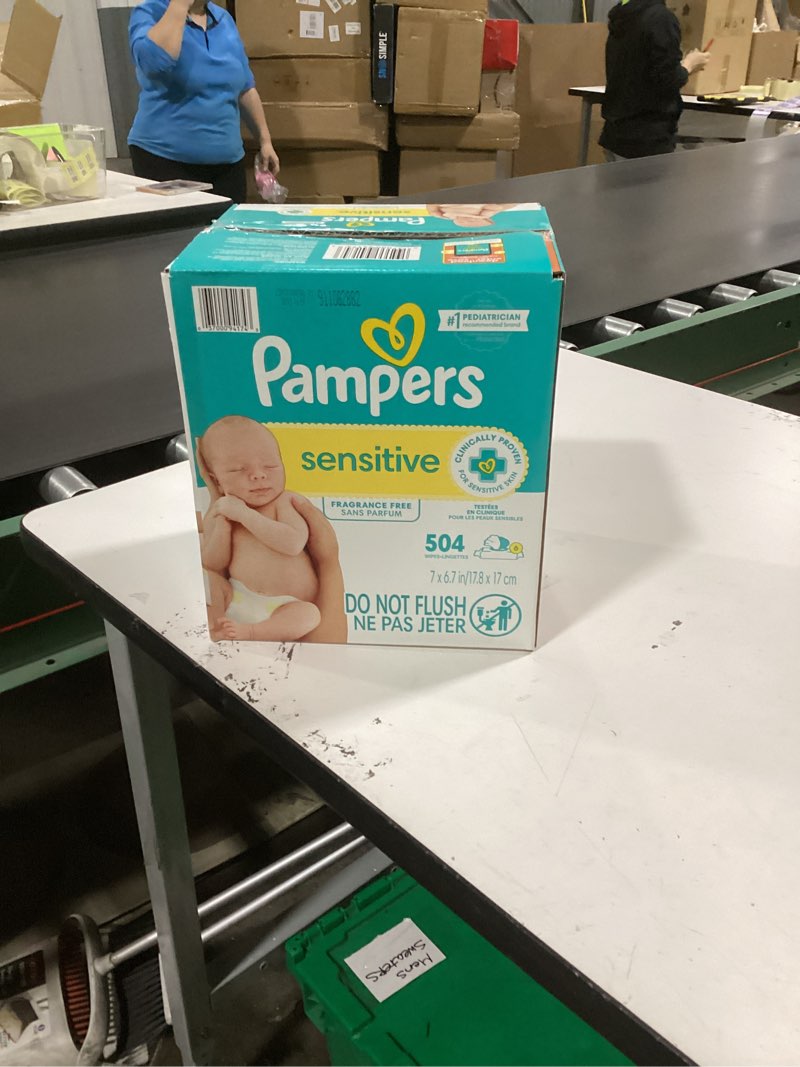 Condition photo showing New/Like New for Pampers Sensitive Baby Wipes - 504ct