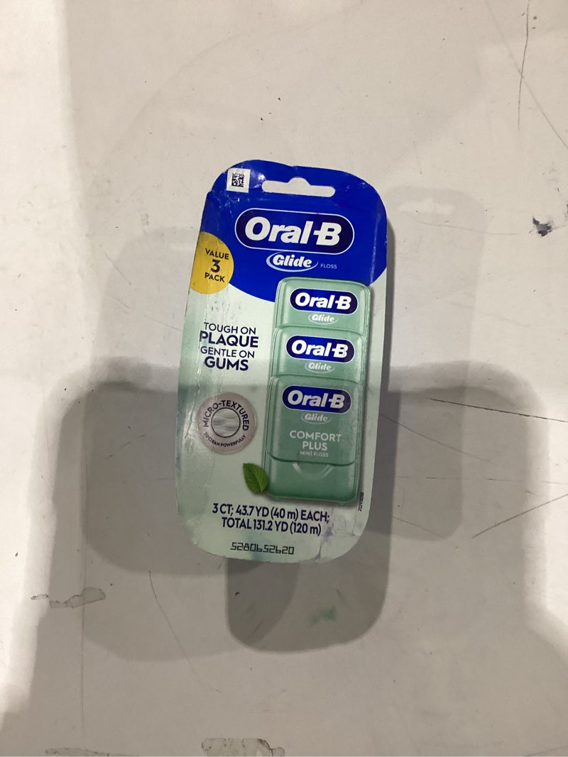 Condition photo showing New/Like New for oral-b glide pro-health comfort plus floss, mint, 3 ct mint 1 count (pack of 1)