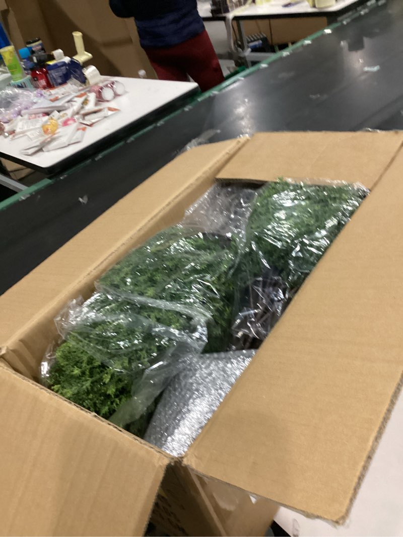 Condition photo showing Good Condition for 2ft Artificial Cedar Topiary Ball Trees Outdoor, 24" UV Resistant Faux Potted Plants Outside, Realistic Fake Greenery Evergreen Pine Cypress Bushes Shrubs for Front Porch Planter Indoor Decor Set of 2 Cedar 2 FT