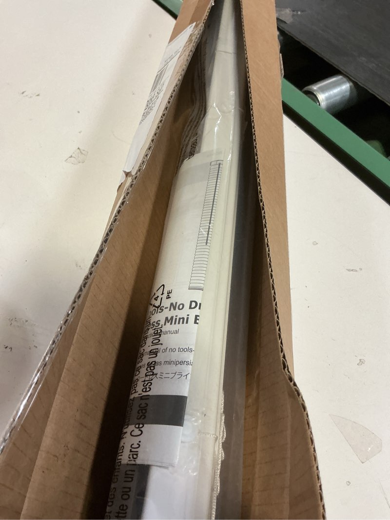 Condition photo showing Good Condition for LazBlinds No Tools No Drill 1" Vinyl Mini Blinds, Cordless Blinds for Windows, Light Filtering Horizontal Window Blinds & Shades, 30" W x 64" H, White Cordless-white 30" W x 64" H