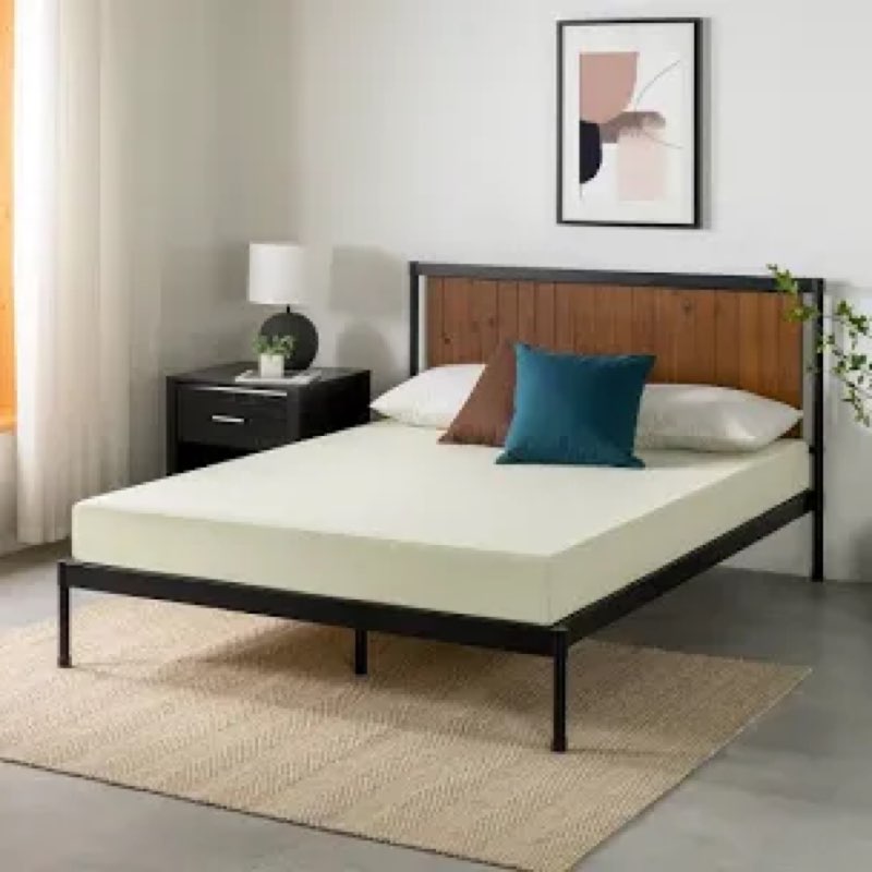 Zinus 6 Inch Twin Green Tea Memory Foam Mattress [New Version], Fiberglass Free, Medium Firm Feel, Zoned Pressure Relief, Certified Safe Foams & Fabric, Mattress in A Box