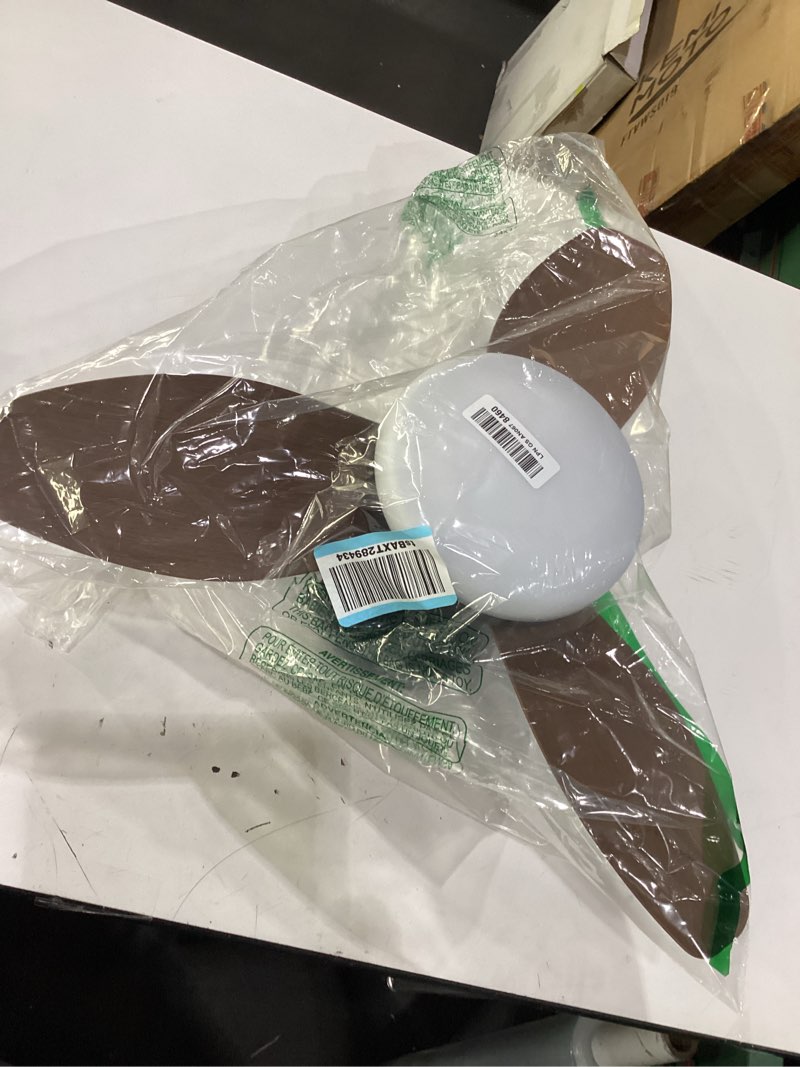 Condition photo showing Good Condition for small ceiling fan with lights and remote, 25'' flush mount, modern | reversible quiet dc motor,6 speeds,3 blades,dimmable,adjustable color temperature,timer for bedroom kitchen indoor outdoor dark wood grain 24inch