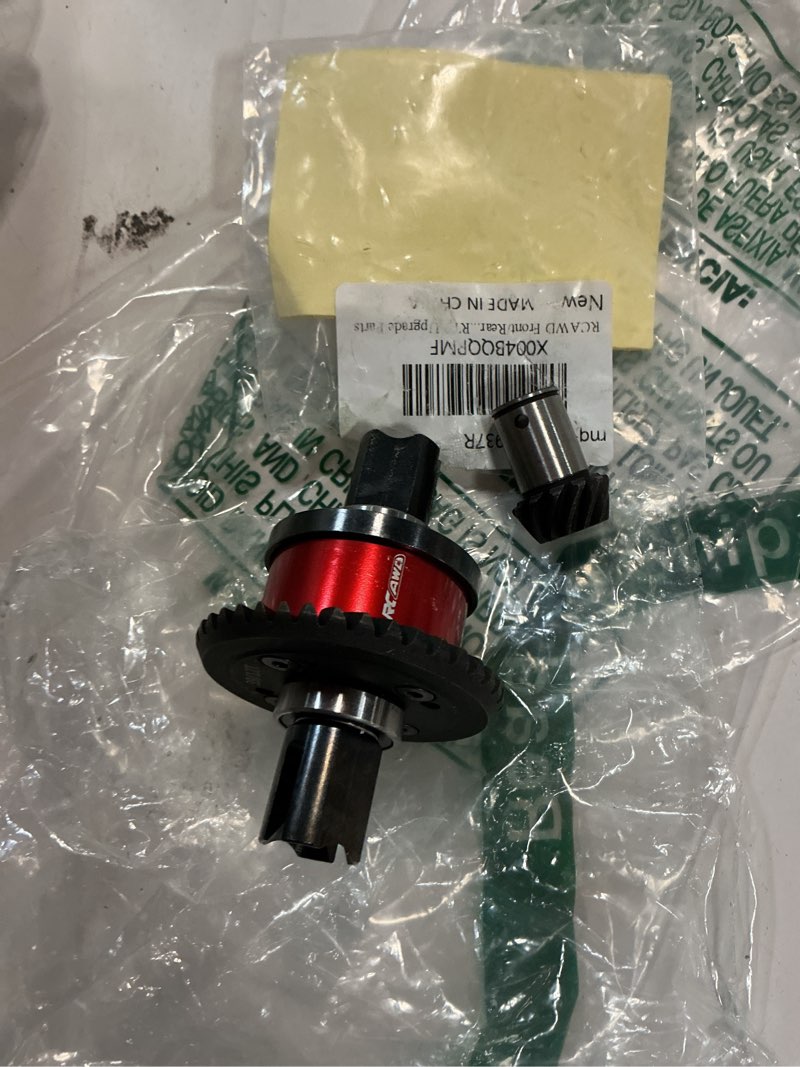 Condition photo showing As Is for RCAWD Front/Rear Diff Combo Complete w/Diff Gear 39T Input Gear 12T for Arrma Kraton 8S Outcast 8S E