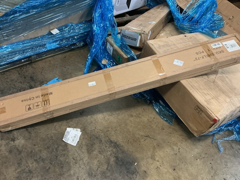 Condition photo showing New/Like New for 72x8x3 Fireplace Mantel - Handcrafted Hollow Rustic Solid Wood Wall Mounted Floating Shelf with Invisible Heavy Duty Wood Bracket (Natural Wood) Natural Wood 72x3x8-hollow