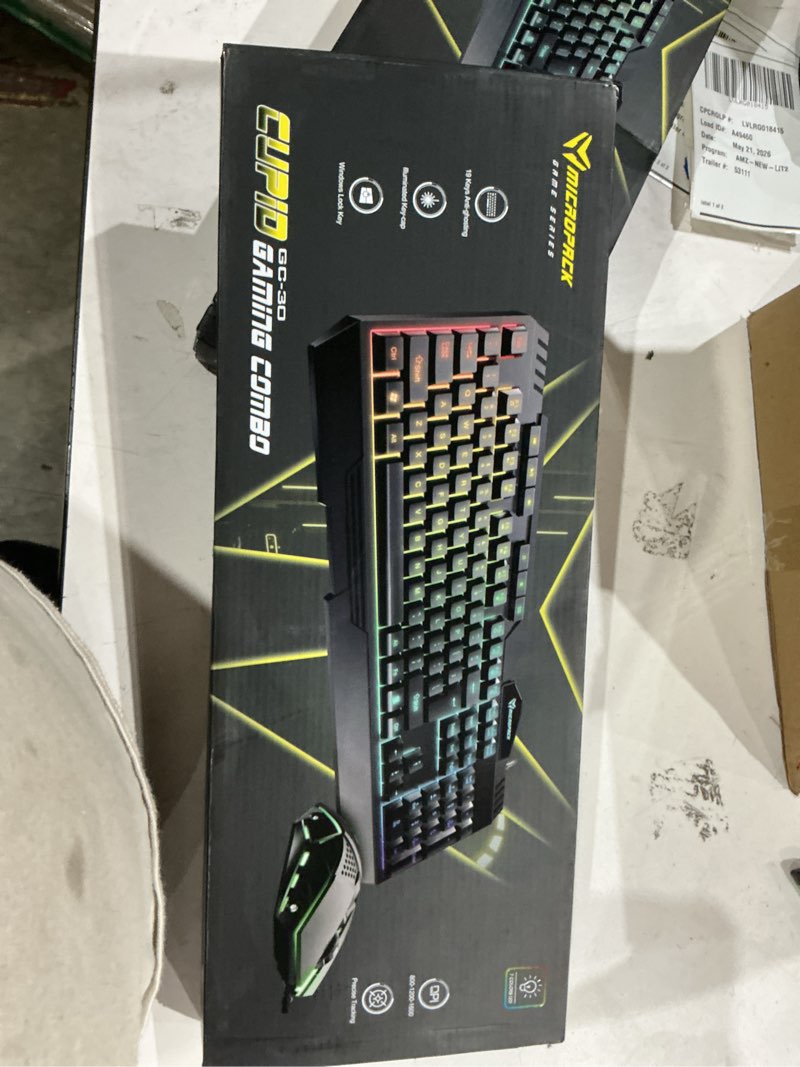 Condition photo showing New/Like New for gaming keyboard, t102 104 keys gaming keyboard and mouse combo with rgb backlit, all-metal panel, anti-ghosting, pc game keyboard and mouse, usb wired keyboard mouse for mac xbox pc gamers black keycaps + black panel
