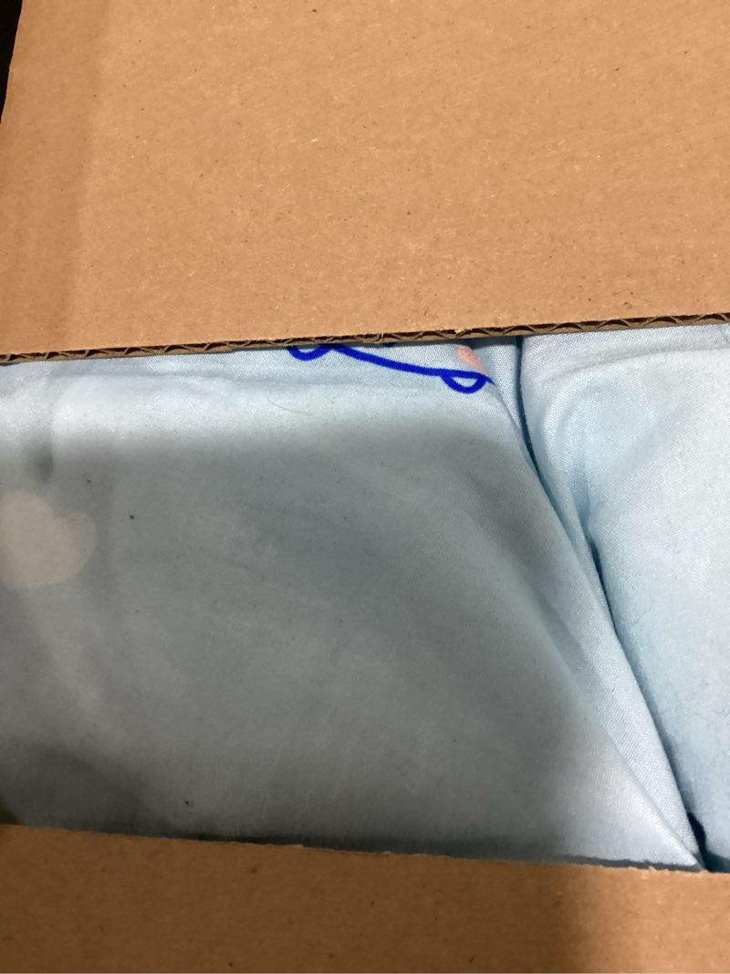 Condition photo showing Good Condition for cinnamoroll bedding 7 piece super soft cozy reversible comforter and sheet set with sham, queen, (100% official licensed product) by franco cinnamoroll 7 piece queen size