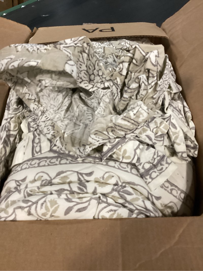 Condition photo showing As Is for Levtex Home Adare Taupe Reversible King/Cal King Comforter Set (106x94in) with 2 Pillowcases (36x20i