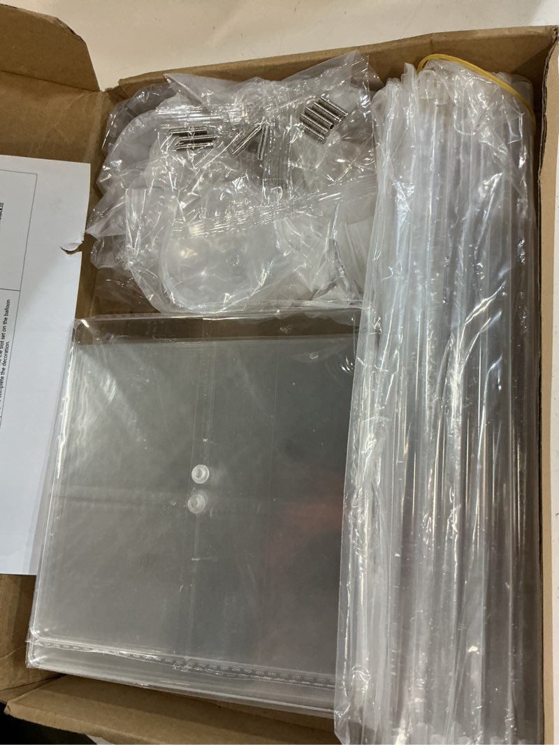 Condition photo showing New/Like New for 10 pack balloons stands for tables, 23.6 inch acrylic balloon centerpiece stands with clear base, balloon stick holder for wedding, baby shower, holiday, graduation, birthday party decoration 23.6 inch 10 pack