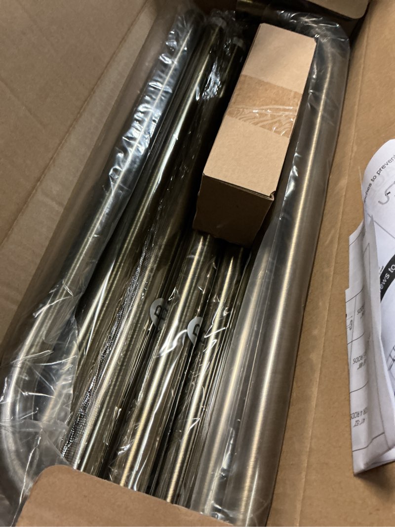 Condition photo showing Good Condition for curtain rods 36-120 inch, antique bronze wrap around blackout curtain rods for windows, 1 inch adjustable long heavy duty room darkening window treatment rod for bedroom, sliding door antique bronze 36''-120'' (1 pack)