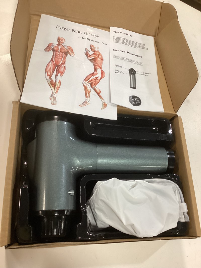 Condition photo showing Good Condition for Massage Gun Deep Tissue, Handheld Electric Muscle Massager, High Intensity Percussion Massage Device for Pain Relief with 9 Attachments & 30 Speed(Grey)