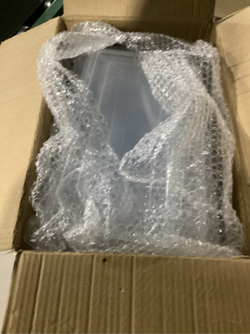 Condition photo showing Good Condition for 7 code Thicken & Sturdy Clear Shoe Storage Organizer with Magnetic Door, Stackable Boxes for Closet, Foldable Shoe Rack for Sneaker Boot Container, Plastic Shoe Cabinet Shoe Box 6 Pack, Black Black 6 pcs