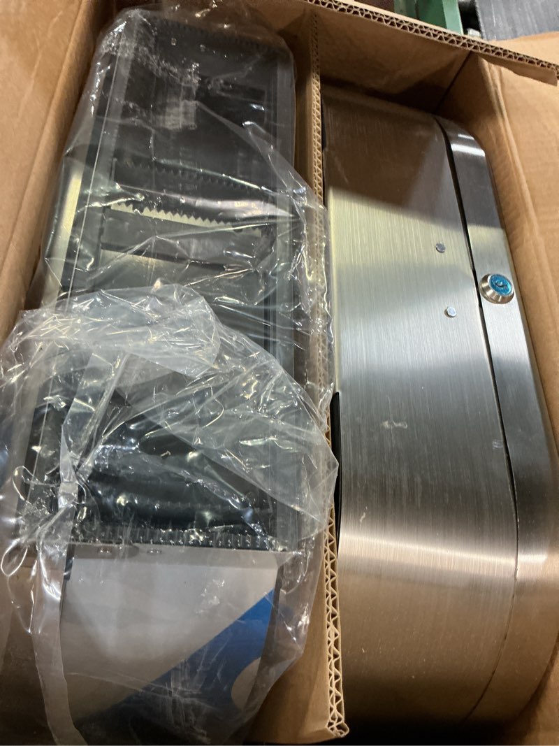 Condition photo showing Good Condition for double jumbo toilet paper dispenser (2-pack) - stainless steel commercial dual roll wall mount with removeable spindles for multiple core sizes, fits 9" rolls (patent-pending)