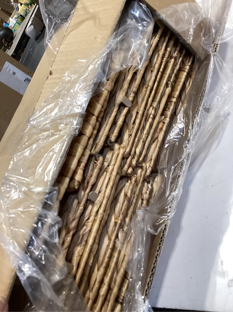 Condition photo showing Good Condition for 11x11in storage baskets set of 4 water hyacinth baskets,foldable handwoven storage cubes,woven baskets for bathroom, bedroom, laundry, pantry, shelves