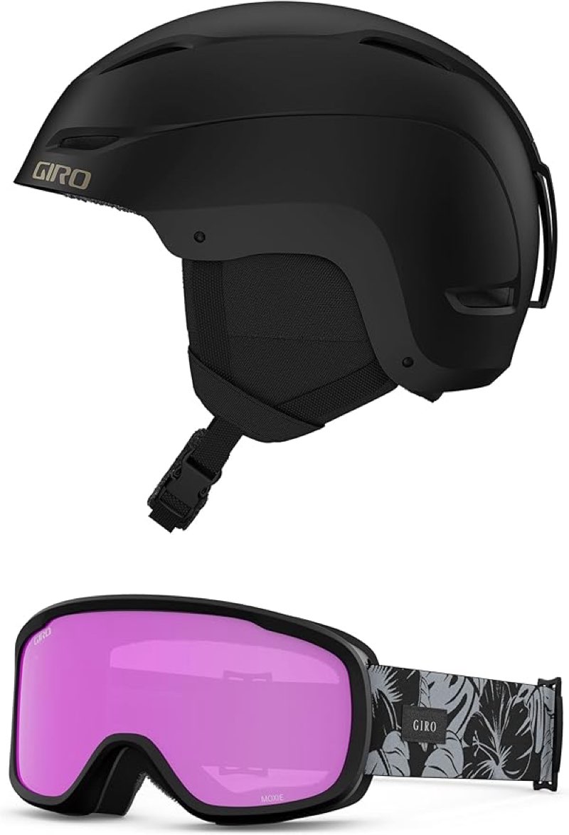 giro ceva ski helmet - snowboard helmet for women & youth - matte black - m (55.5–59cm)